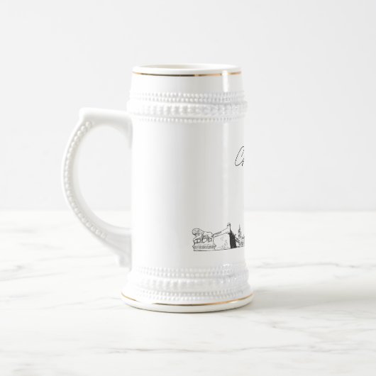 St. Augustine Bridal Party Gift gepersonaliseerd Bierpul (Links)