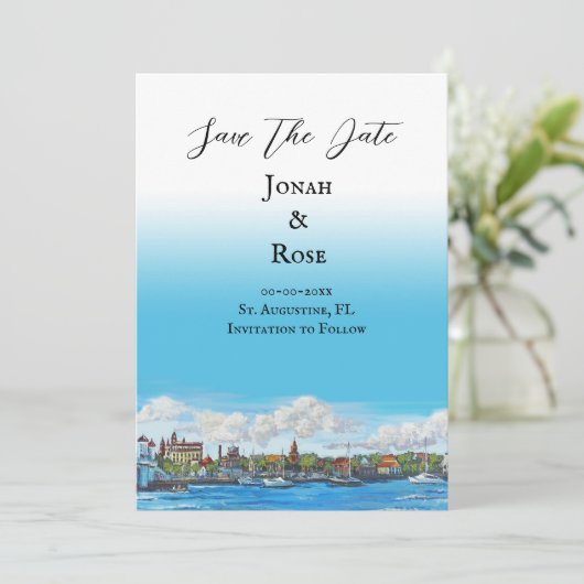 St. Augustine bruiloft aankondiging (Staand voorkant)