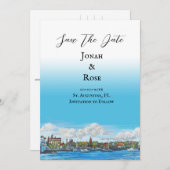 St. Augustine bruiloft aankondiging (Voorkant / Achterkant)