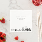 St. Augustine bruiloft cocktail servet (Insitu)