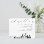 St Augustine bruiloft elegante repetitie diner Informatiekaartje (Staand voorkant)