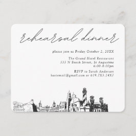 St Augustine bruiloft elegante repetitie diner Informatiekaartje