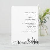 St Augustine bruiloft elegante skyline uitnodiging (Staand voorkant)