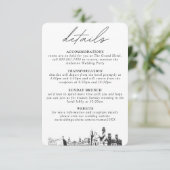 St Augustine bruiloft kleine verticale details Informatiekaartje (Staand voorkant)