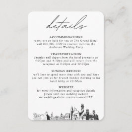 St Augustine bruiloft kleine verticale details Informatiekaartje