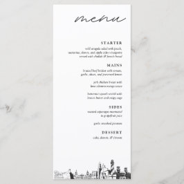 St. Augustine Bruiloft Receptie Diner Menu
