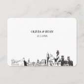 St Augustine Bruiloft Traditionele RSVP Maaltijden Informatiekaartje (Achterkant)