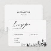 St Augustine Bruiloft Traditionele RSVP Maaltijden Informatiekaartje (Voorkant / Achterkant)