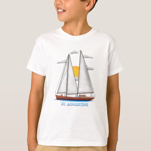 St. Augustine Coastal Nautical Sailing Sailor T-shirt (Voorkant)