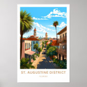 St. Augustine District Florida Reisprint Poster (Voorkant)
