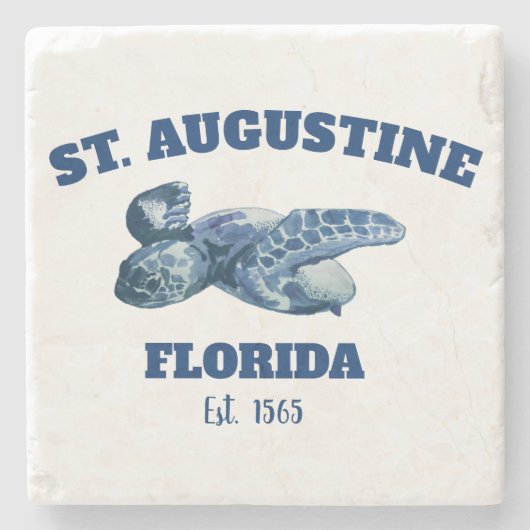 St Augustine EST 1565 Beach Stenen Onderzetter (Voorkant)