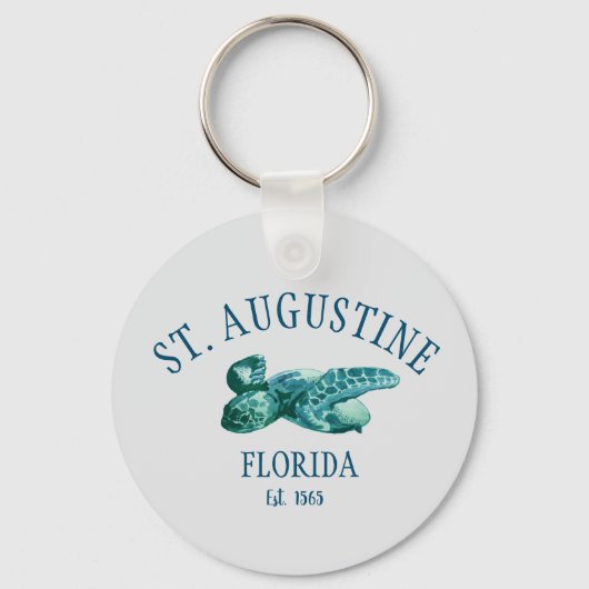 St Augustine EST 1565 Beach Zee Schildpad Sleutelhanger (Voorkant)