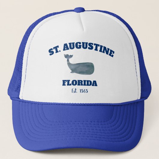 St Augustine EST 1565 Strand T-shirt Trucker Pet (Voorkant)