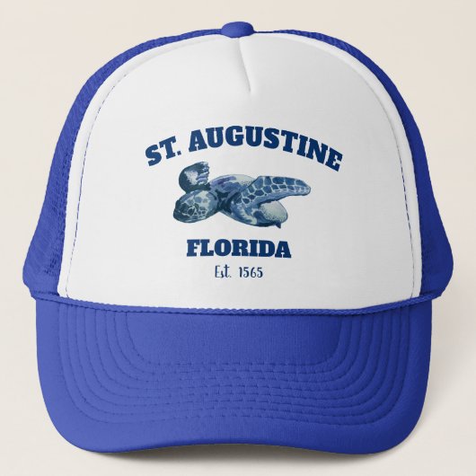 St Augustine EST 1565 Strand T-shirt Trucker Pet (Voorkant)