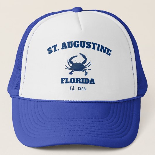 St Augustine EST 1565 Strand T-shirt Trucker Pet (Voorkant)