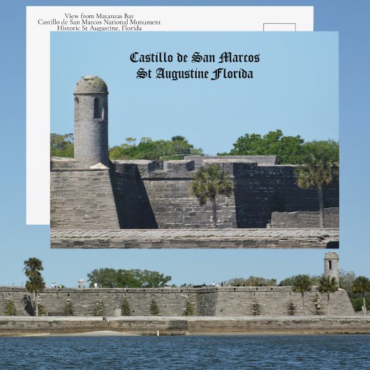 St Augustine FL Castillo de San Marcos Fort Briefkaart