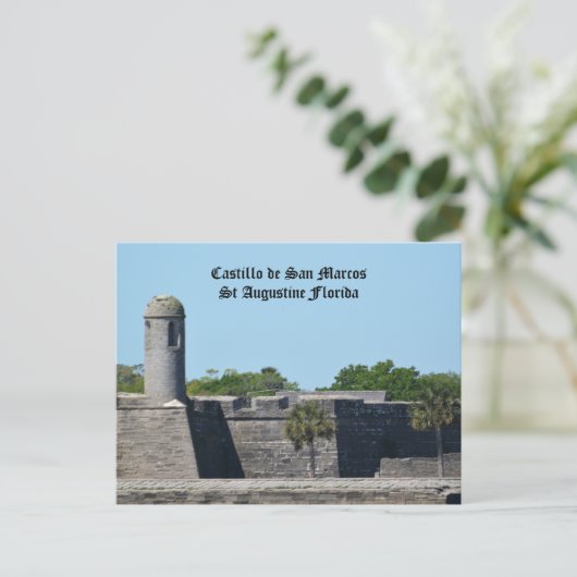 St Augustine FL Castillo de San Marcos Fortress Briefkaart (Staand voorkant)