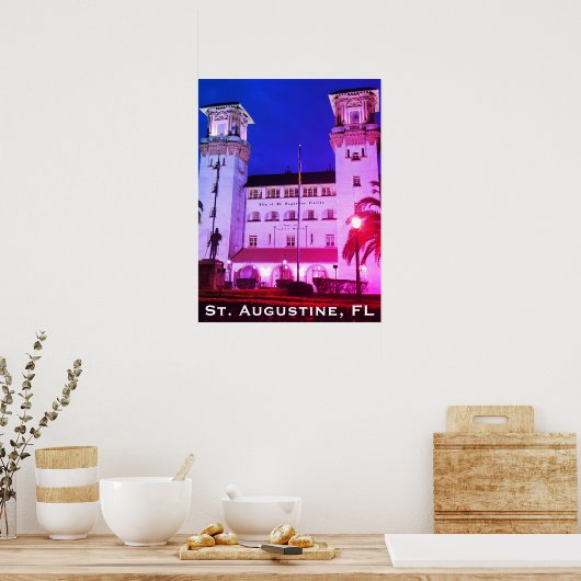 St. Augustine, FL - Hotel Alcazar Poster (Keuken)