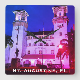 St. Augustine, FL - Hotel Alcazar Vierkante Klok