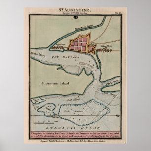  St Augustine FL Map (1802) Poster