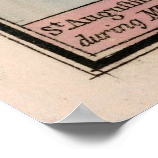  St Augustine FL Map (1802) Poster (Hoek)