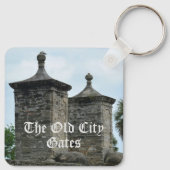 St Augustine FL Old City Gates Photographic Sleutelhanger (Achterkant)