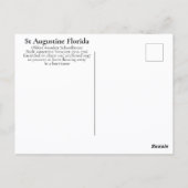 St Augustine FL Oldest Wooden Schoolhouse Briefkaart (Achterkant)