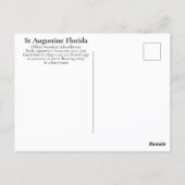 St Augustine FL Oudste Houten Schoolgebouw Briefkaart (Achterkant)