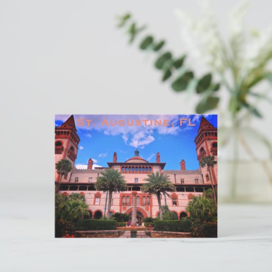 St. Augustine, FL - Ponce de Leon Hotel Briefkaart (Staand voorkant)