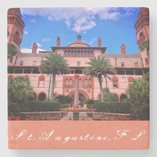 St. Augustine, FL - Ponce de Leon Hotel Stenen Onderzetter (Voorkant)