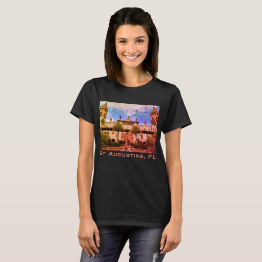 St. Augustine, FL - Ponce de Leon T-Shirt (Voorkant volledig)