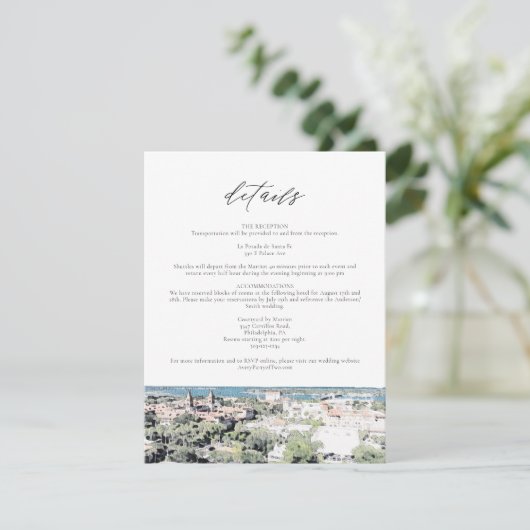 ST AUGUSTINE FL Skyline Bestemmingsgegevens Kaart (Staand voorkant)