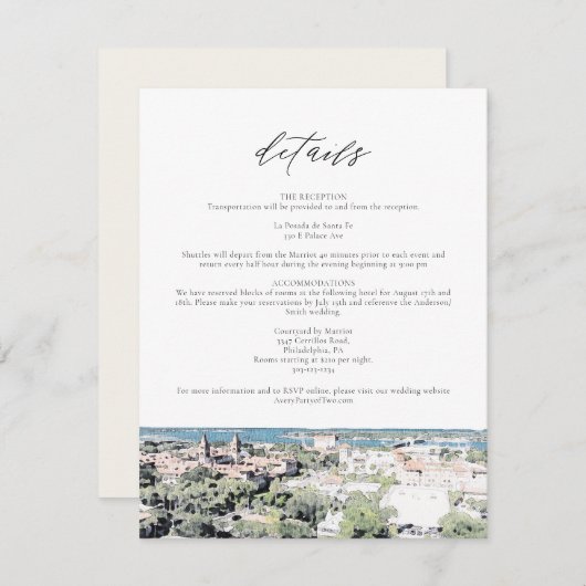 ST AUGUSTINE FL Skyline Bestemmingsgegevens Kaart (Voorkant / Achterkant)