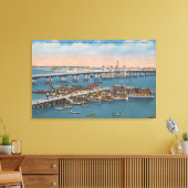 St. Augustine, FL - Uitzicht van de Brug van Lions Canvas Afdruk (Insitu (Woonkamer))