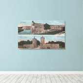 St. Augustine, FL - Uitzicht van Ft. Marion & City Canvas Afdruk (Insitu (Houten vloer))
