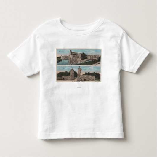 St. Augustine, FL - Uitzicht van Ft. Marion & City Kinder Shirts (Voorkant)