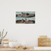 St. Augustine, FL - Uitzicht van Ft. Marion & City Poster (Keuken)