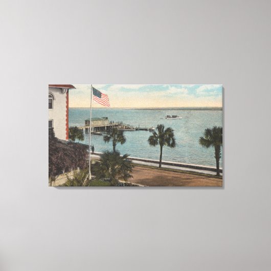 St. Augustine, FL - Uitzicht van Matanzas Bay & Canvas Afdruk (Voorkant)