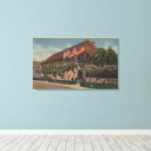 St. Augustine, FL - Uitzicht van St. Francis Canvas Afdruk (Insitu (Houten vloer))