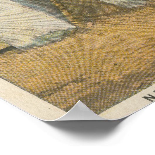 St. Augustine, FL - Uitzicht van Treasury Street & Poster (Hoek)