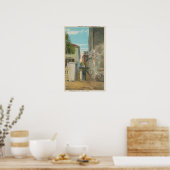 St. Augustine, FL - Uitzicht van Treasury Street & Poster (Keuken)