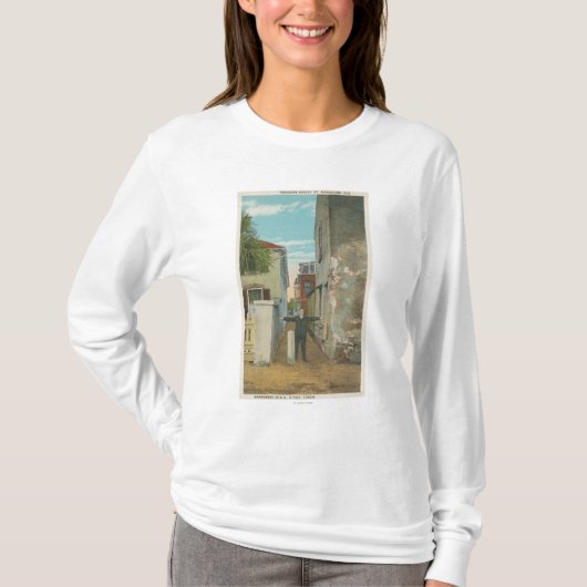 St. Augustine, FL - Uitzicht van Treasury Street & T-shirt (Voorkant)
