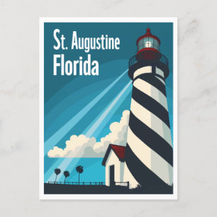 St. Augustine FL - Vuurtoren op Anastasia Island Briefkaart