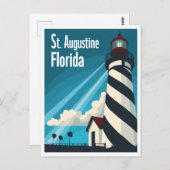 St. Augustine FL - Vuurtoren op Anastasia Island Briefkaart (Voorkant / Achterkant)