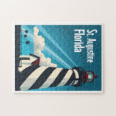 St. Augustine FL - Vuurtoren op Anastasia Island Legpuzzel (Horizontaal)