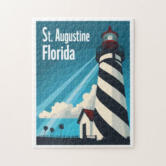 St. Augustine FL - Vuurtoren op Anastasia Island Legpuzzel (Verticaal)