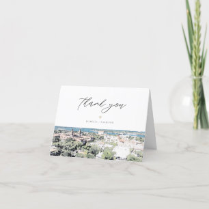 ST AUGUSTINE FL Waterverf Skyline Dank u kaart