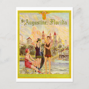 St. Augustine Florida  1920s illustratie Briefkaart