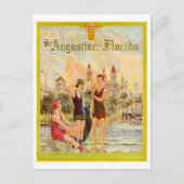 St. Augustine Florida  1920s illustratie Briefkaart (Voorkant)
