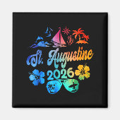 St. Augustine Florida 2026 Vacation Tie Dye Summer Magneet (Voorkant)